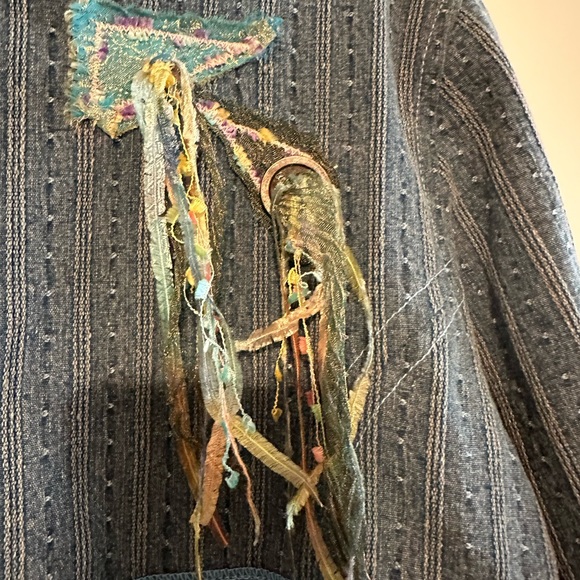 Vtg Artsy Yak Magik Large Jacket Boho Shacket   Embroidered Yarn Women’s silk - Picture 9 of 16